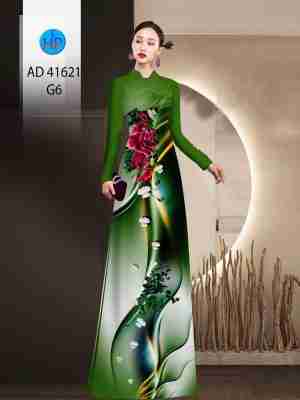 Vải Áo Dài Hoa In 3D AD 41621 22